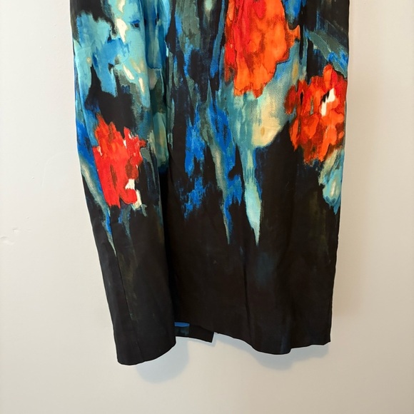 Moulinette Soeurs Strapless Silk Blend Watercolor Floral Dress Sz 8 - Picture 5 of 13